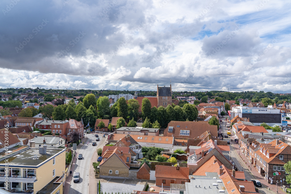 Top view on the city of Heiligenhafen, Germany