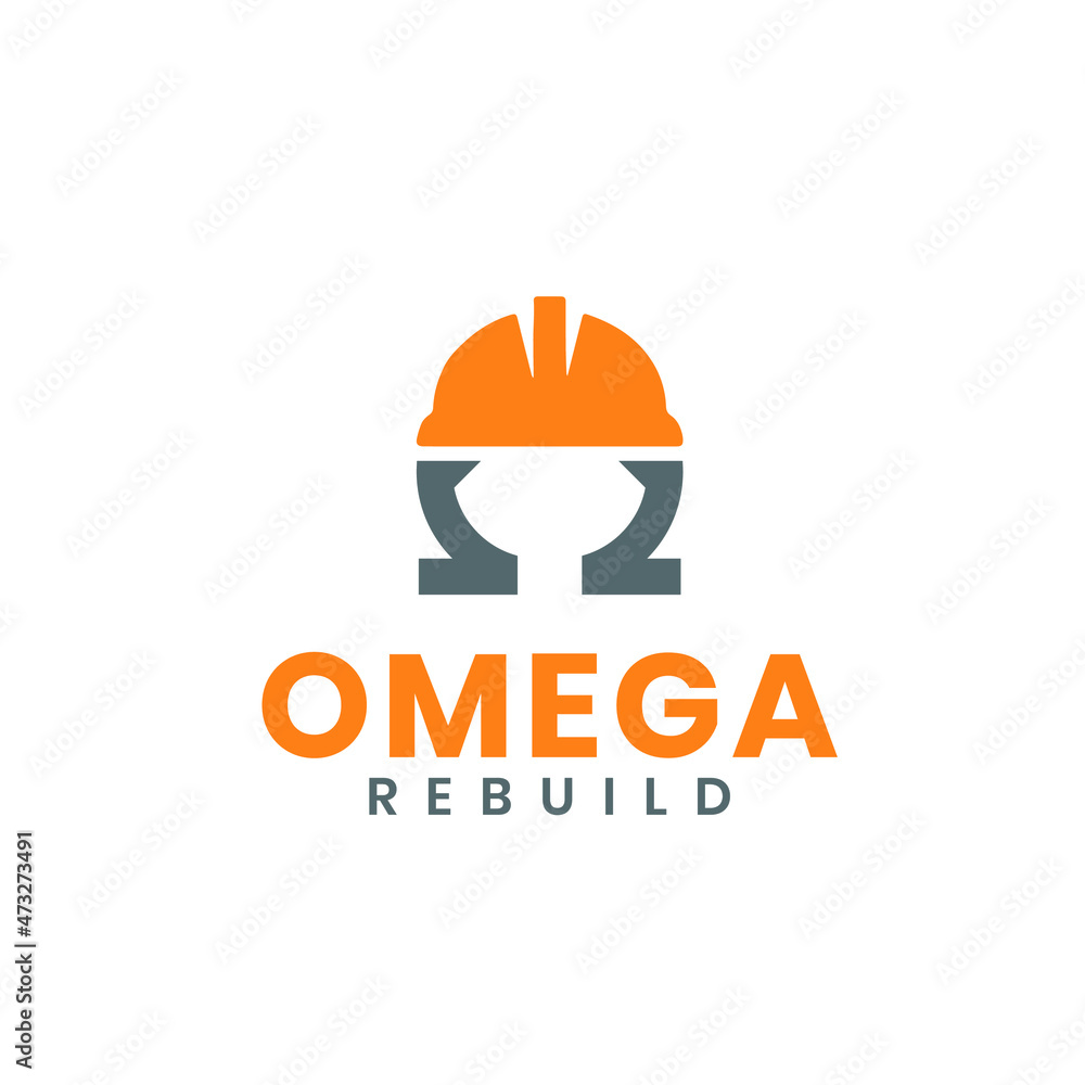 omega rebuild logo design concept free template omega rebuild logo design concept free template