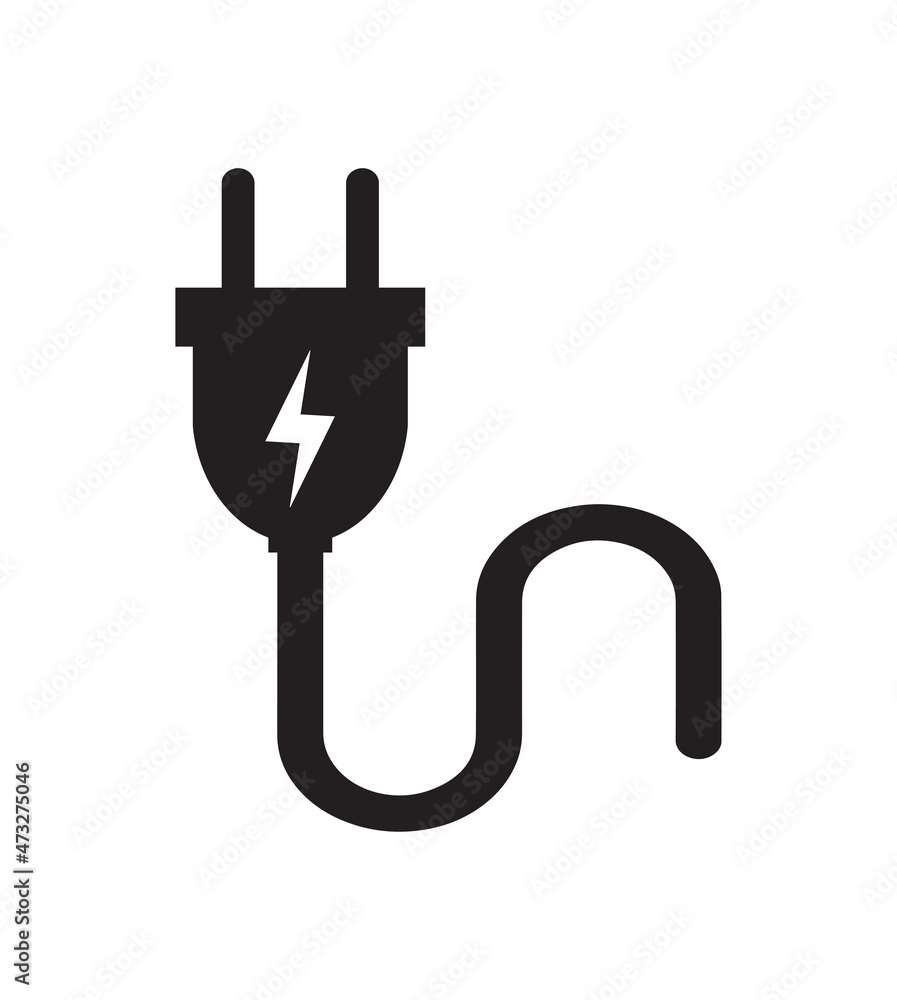 Plugue Elétrico Com Design Logotipo Ícone Fogo Conceito Logotipo Energia  vetor(es) de stock de ©irfankhanalvi 453988704