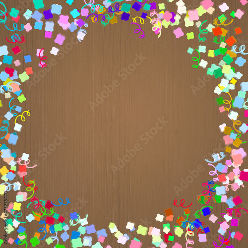 illustration of confetti frame for Carnival