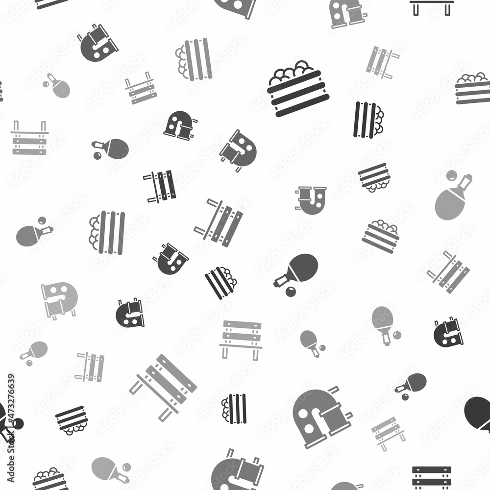 Set Pool with balls, Kid playground slide pipe, Racket and and Bench on seamless pattern. Vector Set Pool with balls, Kid playground slide pipe, Racket and and Bench on seamless pattern. Vector