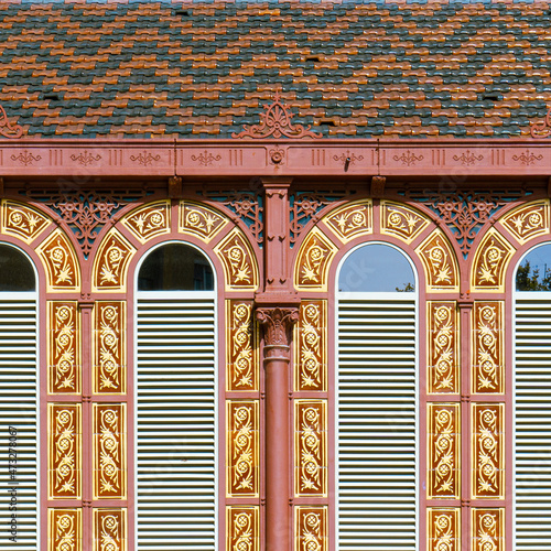 Barcelona, Mercat de Sant Antoni. Facade detail. photo