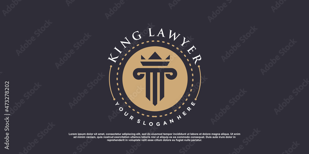 Fototapeta premium Law logo for justice, lawyer, law firm company or person Premium Vector