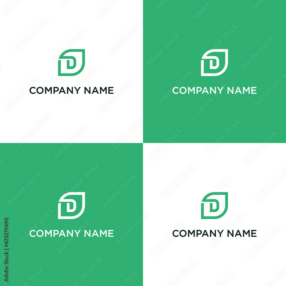 Obraz premium logo D LEAF design