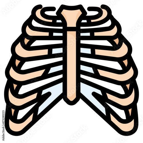 thoracic line icon