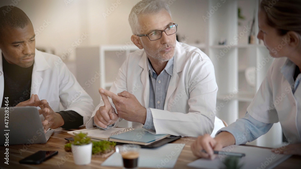 doctor on a work meeting in a meeting room in a hospital