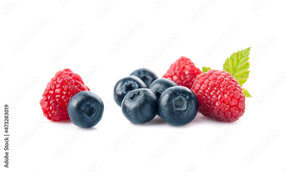 Mix of berry raspberry and blueberries Mix of berry raspberry and blueberries