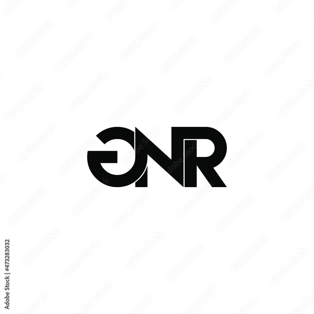 gnr typography letter monogram logo design gnr typography letter monogram logo design