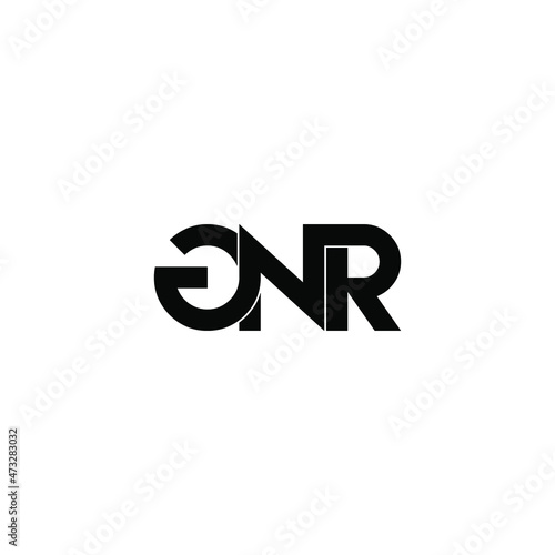 gnr typography letter monogram logo design photo