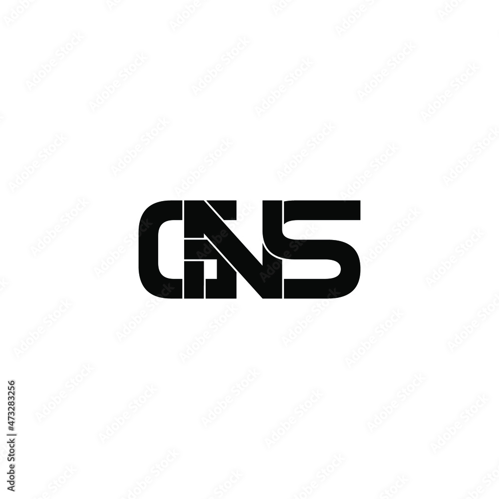 gns letter initial monogram logo design gns letter initial monogram logo design