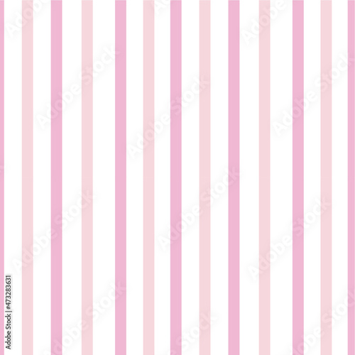 Vector cute seamless pattern withstripes in pastel pink colors in Scandinavian style for fabrics, paper, textile, gift wrap isolated on white background