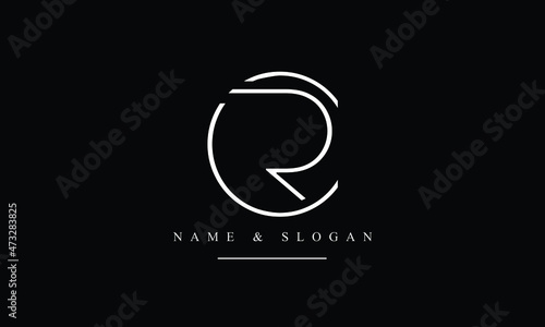 RC, CR, R, C abstract letters logo monogram