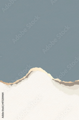 Ripped gray note paper template vector
