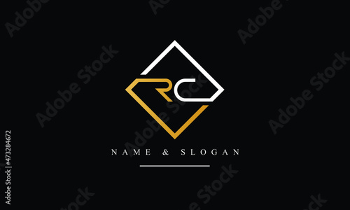 RC, CR, R, C abstract letters logo monogram