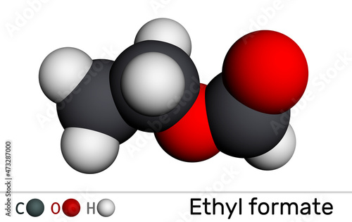 фотографія Ethyl formate, ethylformate,  ethyl methanoate, formic ether molecule