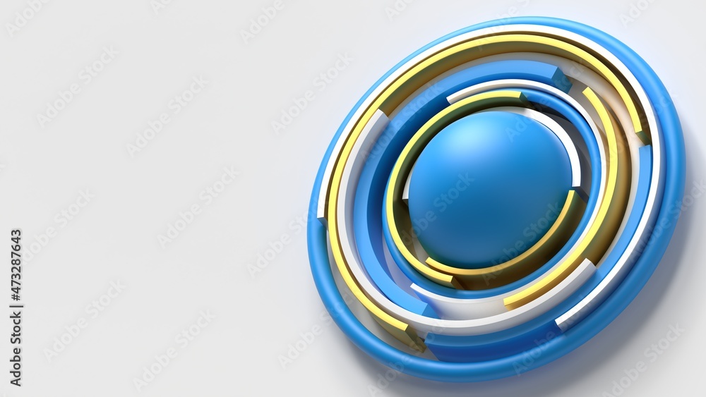 minimalistic background wallpaper figure of the rings 3d render minimalistic background wallpaper figure of the rings 3d render