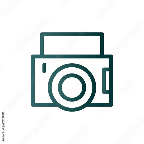Vlog Line Gradient Vector Icon Design