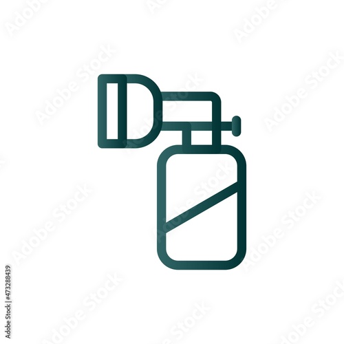 Ambu bag Line Gradient Vector Icon Design