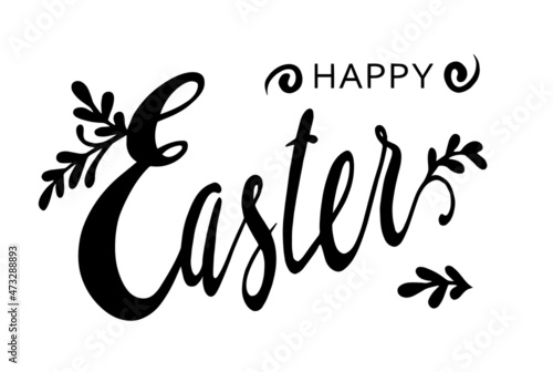 Hand drawn Easter lettering for greeting card