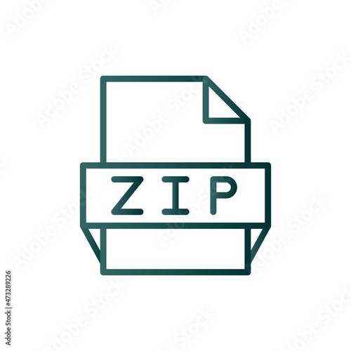 Zip Line Gradient Vector Icon Design