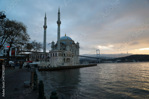 Ortakoy Mosque, Istanbul, Turkey, December 2021.