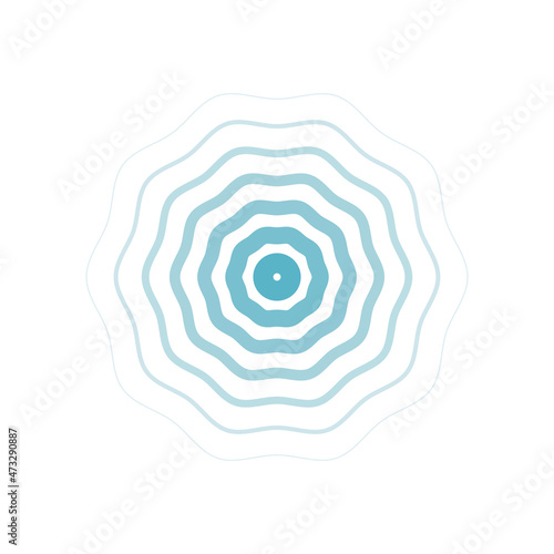 wavy circles from drops of water  vector illustration