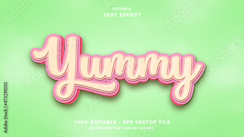 Yummy Editable Text Effect