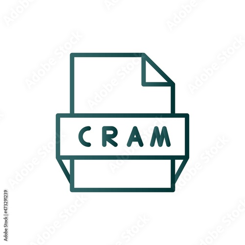 Cram Line Gradient Vector Icon Design