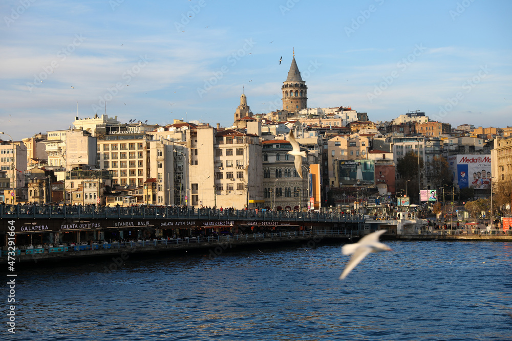 Boat trip along the Golden Horn, Istanbul, Turkey, December 2021. Boat trip along the Golden Horn, Istanbul, Turkey, December 2021.