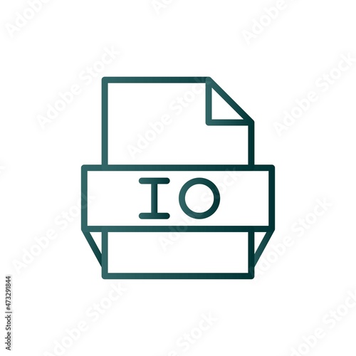 Io Line Gradient Vector Icon Design