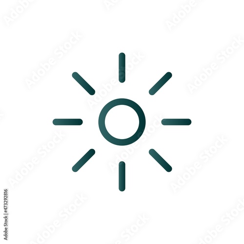 Brightness Line Gradient Vector Icon Design