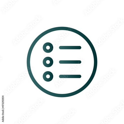 Menu Line Gradient Vector Icon Design