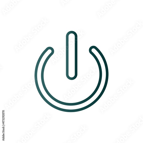 Restart Line Gradient Vector Icon Design