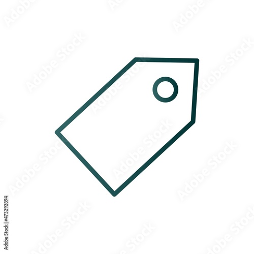 Tag Line Gradient Vector Icon Design