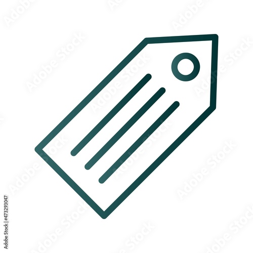Tag Line Gradient Vector Icon Design