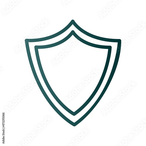 Shield Line Gradient Vector Icon Design
