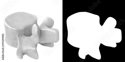 Fotografi 3D rendering illustration of a stylized human lumbar vertebra anatomy