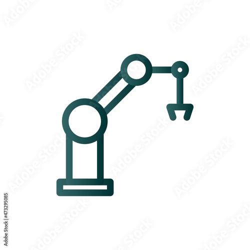 Robotic Line Gradient Vector Icon Design