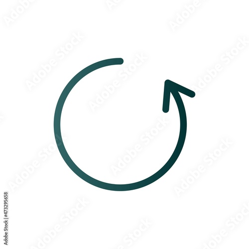 Redo Line Gradient Vector Icon Design