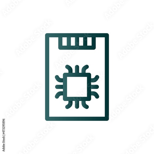 Ssd Line Gradient Vector Icon Design