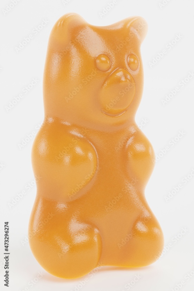 Realistic 3D Render of Gummy Bear Realistic 3D Render of Gummy Bear