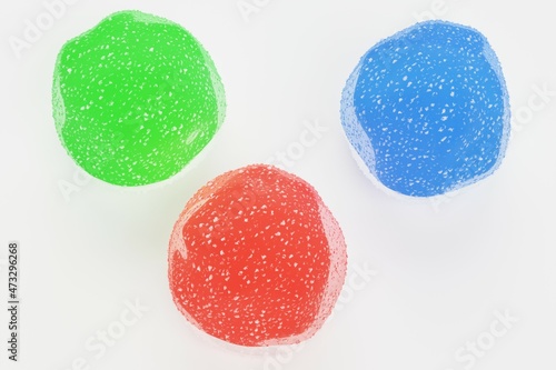 Realistic 3D Render of Gumdrops