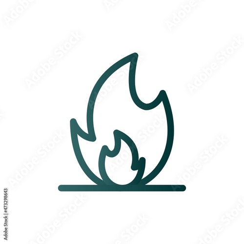 Fire Line Gradient Vector Icon Design
