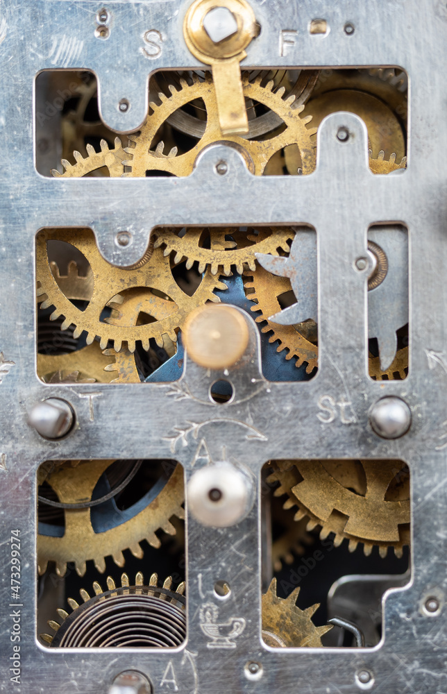 Mechanical watches mechanism very close up