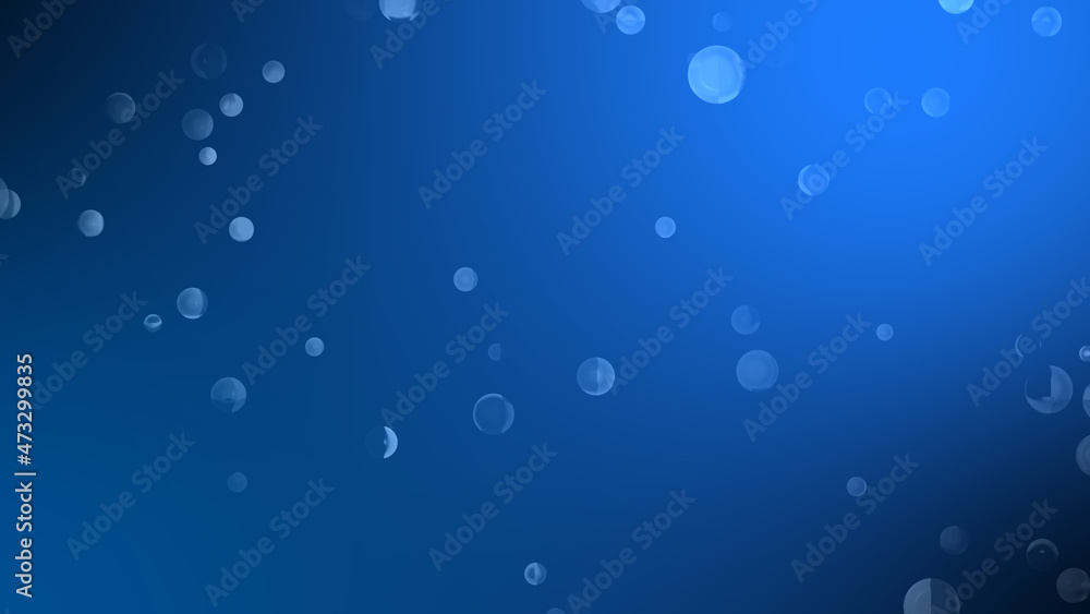 Blue bokeh particles glitter awards dust gradient abstract background. Futuristic glittering in space on coral background.	
