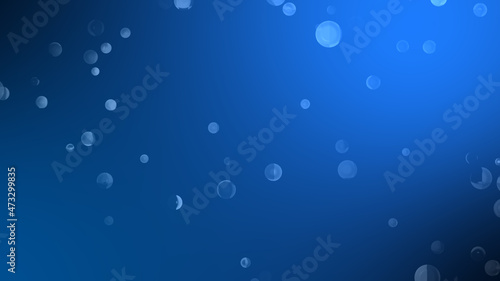 Blue bokeh particles glitter awards dust gradient abstract background. Futuristic glittering in space on coral background. 