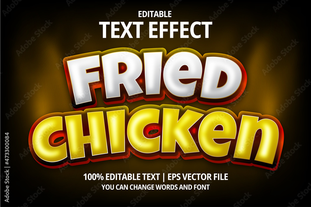 Food editable text effect