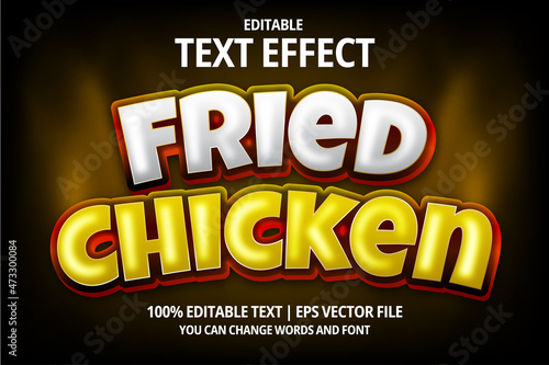 Food editable text effect