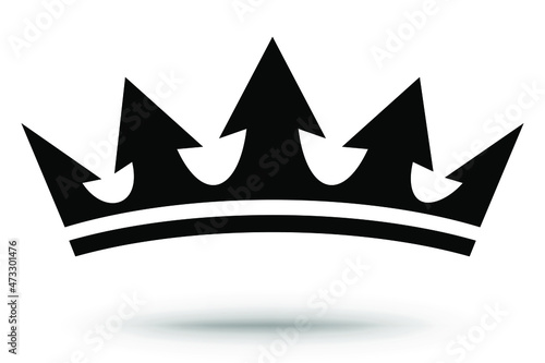 The crown icon. The crown of a monarch, emperor or tsar. The silhouette of the crown is highlighted on a white background.