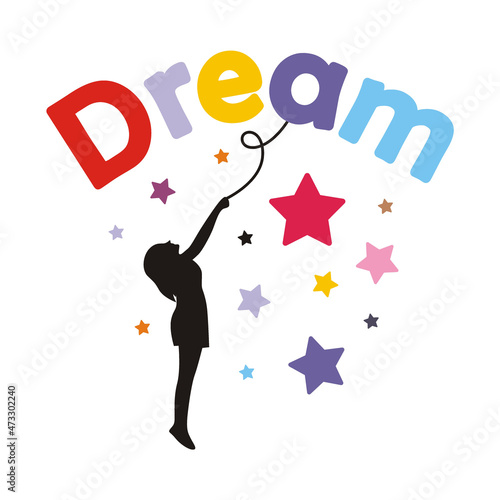 reach dream vector illustration
